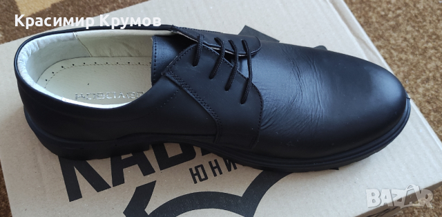 Обувки черни официални кожени мъжки, снимка 2 - Официални обувки - 44919730