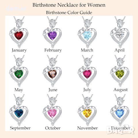 Колие със сърце и изкуствена червена роза MISUMOR за жени, снимка 5 - Колиета, медальони, синджири - 44083971