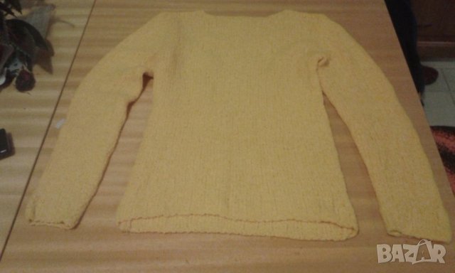 Мъжки пуловер,зимна фанела,дебела топла фанела, естествена вълна,плетена на ръка