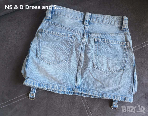 Bershka дамска къса дънкова пола , снимка 2 - Поли - 51134022