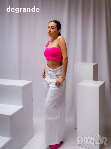 Дамски Топ цвят циклама, снимка 5 - Корсети, бюстиета, топове - 50905281