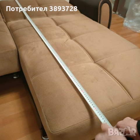 Разтегателен Диван с лежанка, снимка 7 - Дивани и мека мебел - 52577245