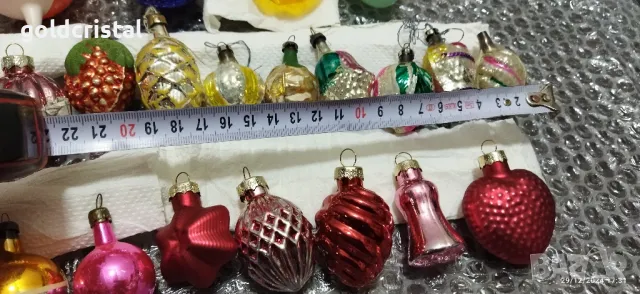Стари стъклени новогодишни играчки, снимка 15 - Антикварни и старинни предмети - 34950383