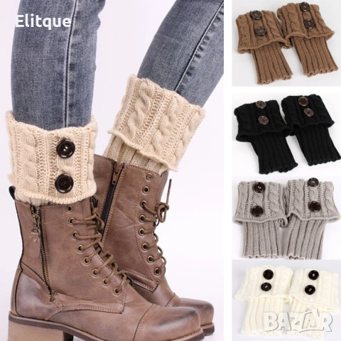 Дамски вълнени плетени гети без пръсти, различни цветове, снимка 6 - Други - 52644571