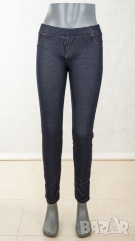 Тъмносин джегингс 200 DEN марка Bas Bleu, снимка 4 - Клинове - 28650518