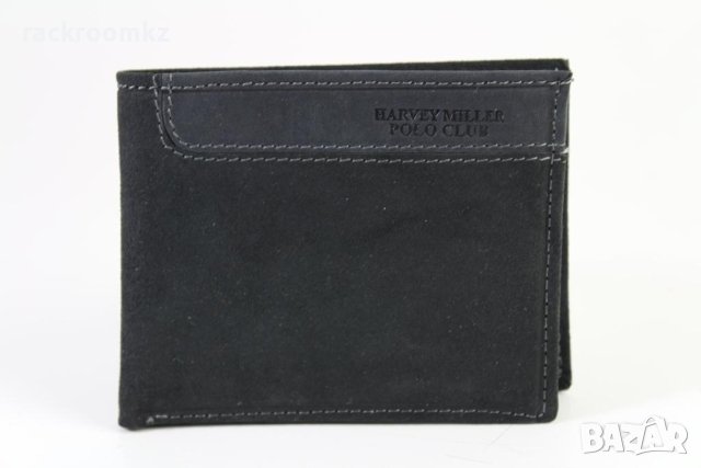 Мъжки портфейл от естествена кожа Harvey Miller Polo Club черен, снимка 2 - Портфейли, портмонета - 43267768