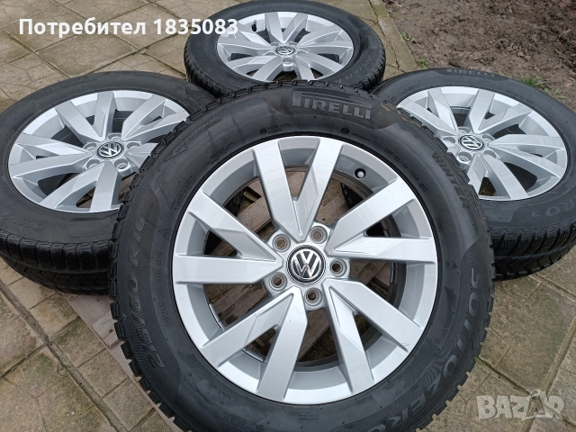Лети джанти 16ки 5х112 VW + зимни гуми 215/60/16 Pirelli