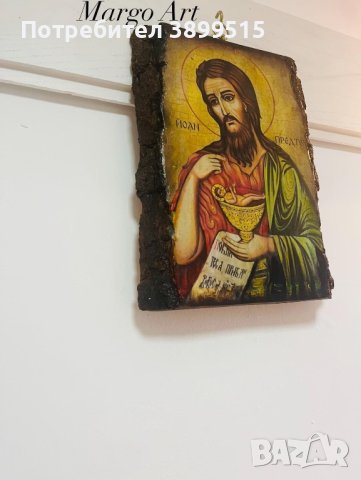 Икона на Св.Йоан Предтеча , снимка 5 - Други ценни предмети - 43627533