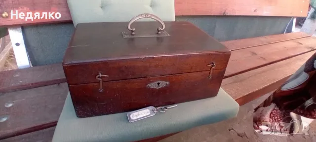 1900г,дървена кутия за немски  часовникарски струг Lorch,Shmidt&Co., снимка 6 - Антикварни и старинни предмети - 48017457