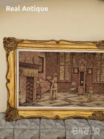 Уникален огромен антикварен колекционерски белгийски гоблен , снимка 6 - Гоблени - 50645143