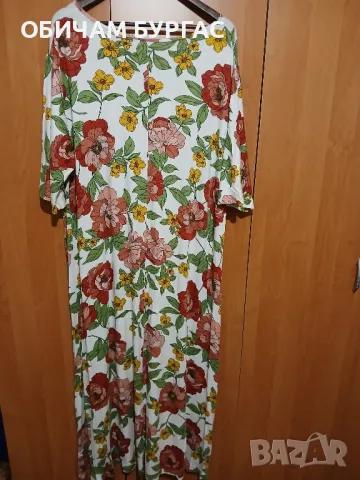 НОВА 4xl раз.58 КРАСИВА ЛЯТНА РОКЛЯ С ЦВЕТЯ, снимка 3 - Рокли - 49589709
