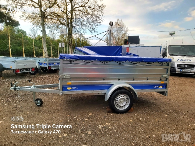 Туристическо, самосвално ремарке VESTA LIGHT 25 с допълнителни канати и плосък брезент, снимка 2 - Ремаркета - 51966154