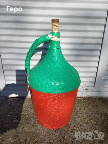 Стъклена дамаджана 10 литра, снимка 3 - Буркани, бутилки и капачки - 52396671