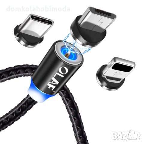  Магнитни зарядни кабели Micro USB тип C iPhone не се оплитат , снимка 4 - USB кабели - 27435156