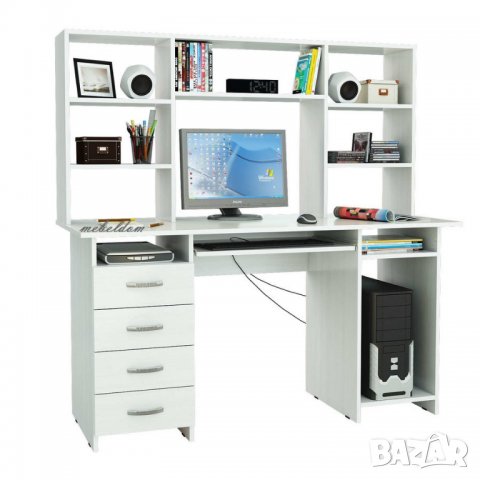 Бюро 143см. с надстройка,4 чекмеджета,модул и клавиатура(код-1083), снимка 8 - Бюра - 28545247