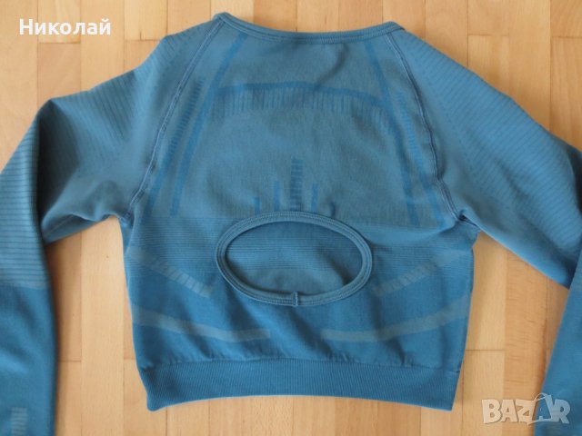 gymshark geo seamless long sleeve crop top, снимка 7 - Спортни екипи - 37042234