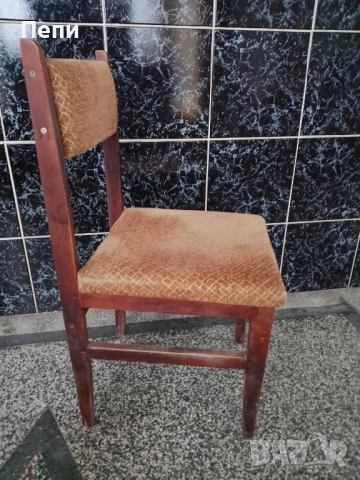 Дървени столове с тапицерия, снимка 2 - Столове - 52425994