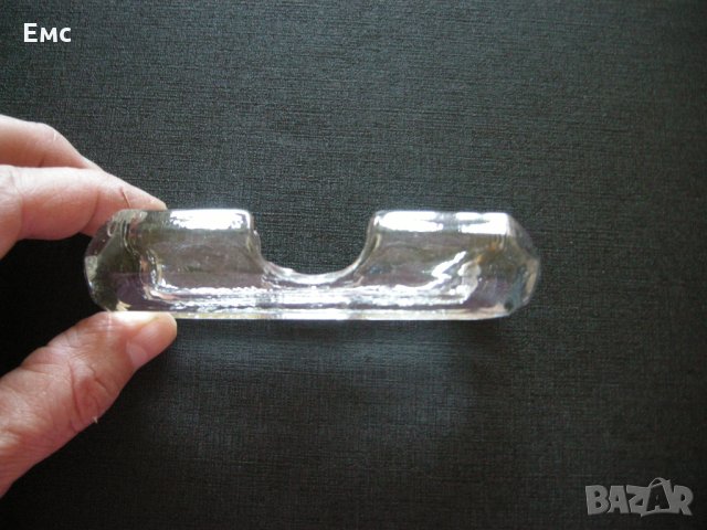 Стъклена кристална поставка за клечки за зъби, снимка 2 - Антикварни и старинни предмети - 28637458