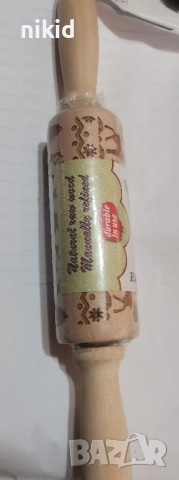 Коледна дървена Точилка мотиви Елени Елхи снежинки зиг заг за тесто бисквитки фондан декор, снимка 2 - Други - 23712287