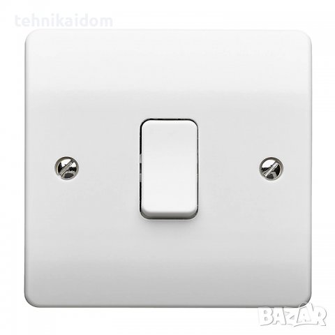 Ключ MK Бял 10A 2-посочен повдигнат превключвател за осветление, снимка 1 - Други стоки за дома - 39432341