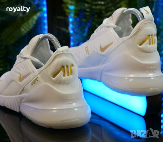 Мъжки маратонки Nike Air 270 - Цвят Бяло и Златисто, снимка 2 - Маратонки - 51631909