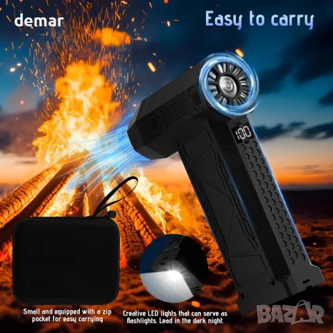 Електрическа духалка със сгъстен въздух и LED дисплей, 180000 об/мин акумулаторна, снимка 4 - Други стоки за дома - 50007471