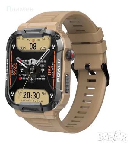 Мъжки военен смарт часовник MELANDA 1.85 Bluetooth Call Smartwatch, снимка 1 - Смарт часовници - 42926813