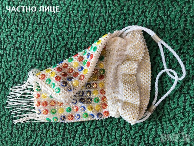 Нова Френска Дамска Чанта с мъниста и ресни , снимка 3 - Чанти - 28666643