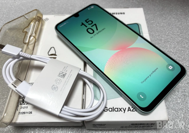 КАТО НОВ! Смартфон Samsung Galaxy A26 5G, 6.7'', 6GB/128GB, Mint, снимка 3 - Samsung - 53595813