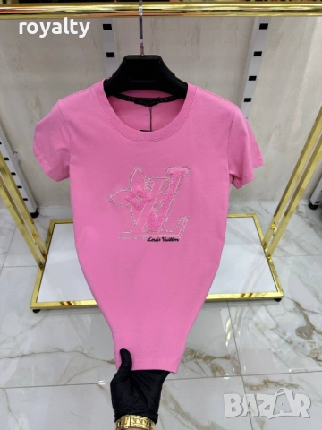 Louis Vuitton Нови Дамски Тениски Различни Цветове , снимка 3 - Тениски - 53296265