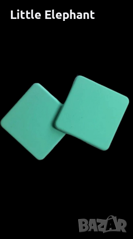 -100 лв Sale New trend масивни обеци правоъгълници,колекция"Summer vibes"мента/нови