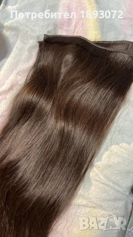 Естествена славянска коса 80см треса, снимка 2 - Аксесоари за коса - 38907704