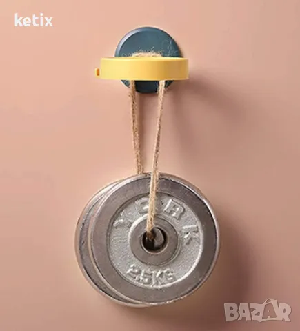 Комплект от 2 стенни поставки за сешоар, ABS, черни, снимка 4 - Сешоари - 48487400