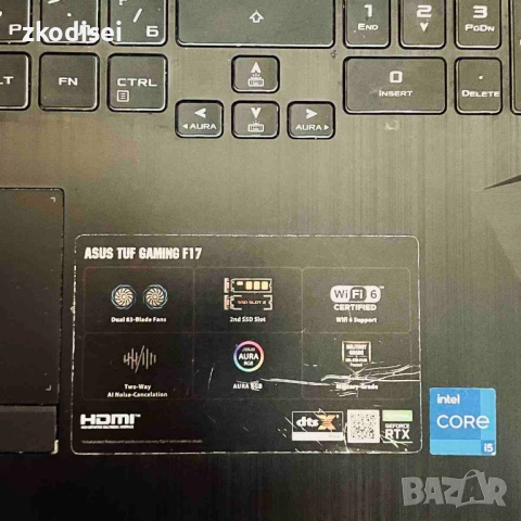Лаптоп ASUS TUF GAMING F17 17,3 Инча, снимка 4 - Лаптопи за дома - 53511202