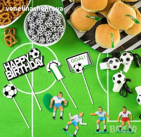 Футбол футболисти Soccer пластмасови фигурки врата топери за декорация на торта , снимка 5 - Други - 50296018