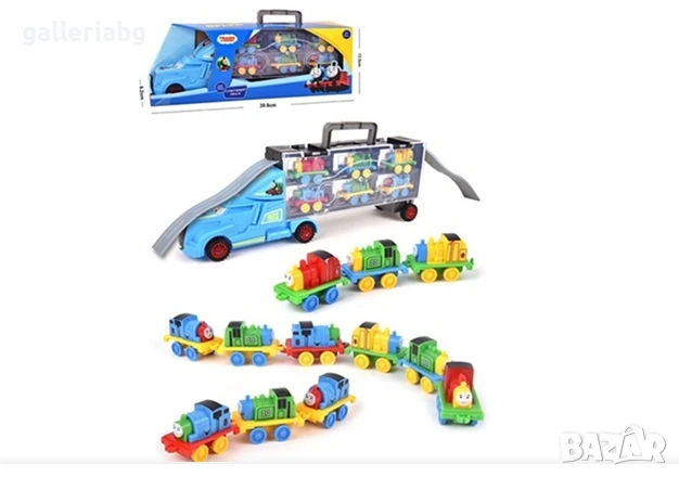 Комплект влакчета в куфар с рампа – 12 части