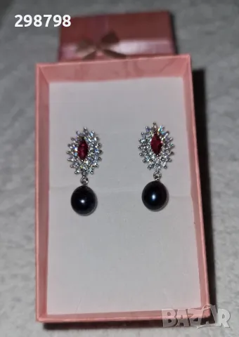 Уникални обеци от естествени перли и сребро, снимка 4 - Обеци - 49325806