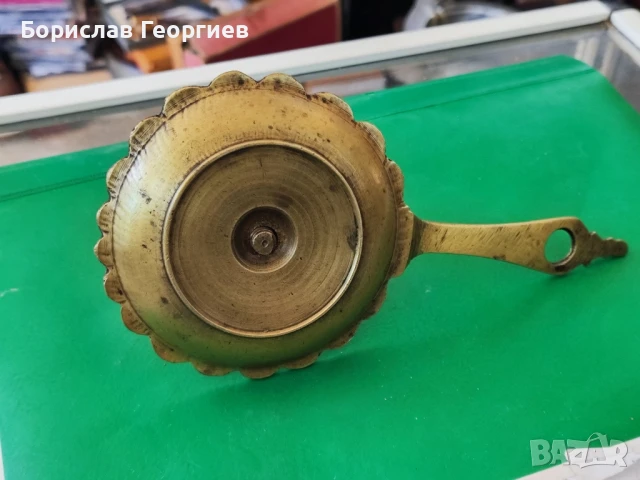 Стар турски месингов свещник, снимка 5 - Антикварни и старинни предмети - 51188209