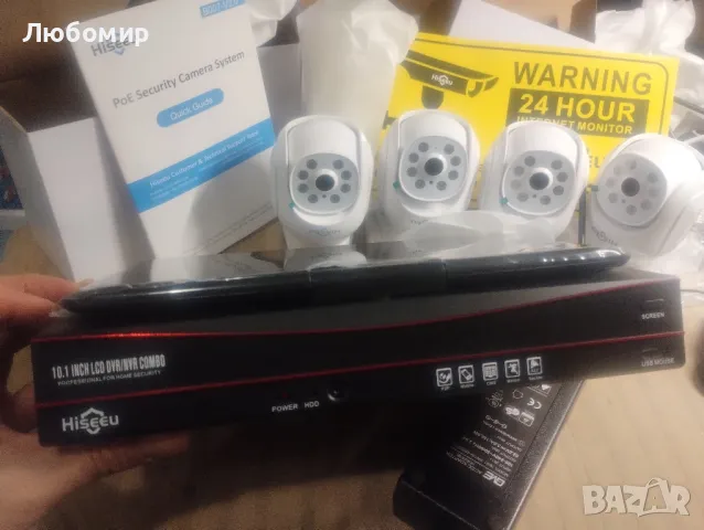 5Mp+Ptz】 5MP Poe система за охранителна камера за видеонаблюдение,10'' LCD монитор с 8CH NVR,4X5M, снимка 12 - Комплекти за видеонаблюдение - 48418419