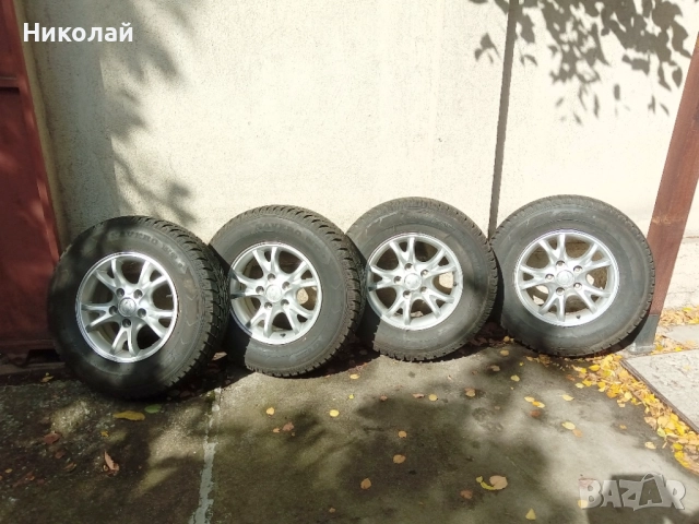 Комплект зимни гуми с джанти за джип Ssangyong Actyon, КАТО НОВИ размер 225/75/16