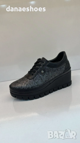 Дамски обувки от естествена кожа на висока платформа , снимка 2 - Дамски ежедневни обувки - 51845824