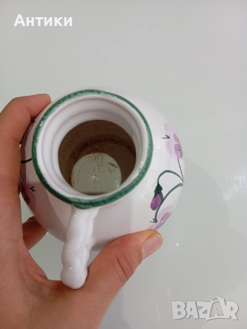 Стара керамична кана ръчно изработена , снимка 7 - Други - 52625396