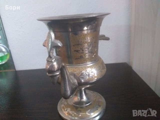 Сувенир метален чаша,ваза, снимка 3 - Статуетки - 27225356