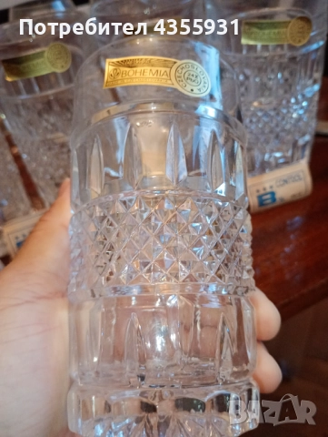 Чисто Нови кристални чаши Bohemia Chzehislovakia безалкохолно вода , снимка 3 - Антикварни и старинни предмети - 52226513