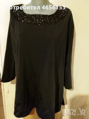 ДАМСКА ЧЕРНА БЛУЗА - размер XL /XXL 