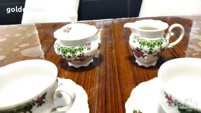 стар немски порцелан чаши за чай кафе захарница латиера , снимка 3 - Антикварни и старинни предмети - 16062936