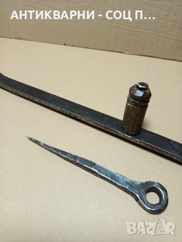 Комплект Соц Старо Ръчно Ковано Резе За Врати Порти., снимка 3 - Антикварни и старинни предмети - 50842291