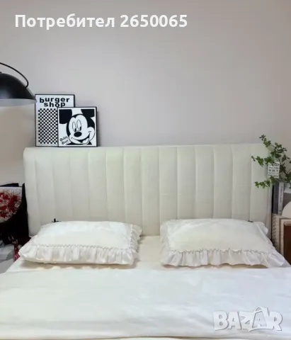 Луксозен калъф за табла за спалня плюш-лукс 160/70см., снимка 2 - Спално бельо - 48722211