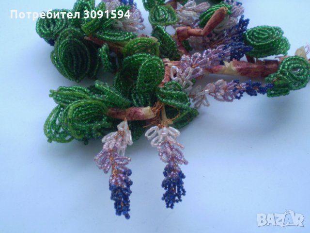 Декоративна украшение изработено ръчно от многоцветна  мъниста, снимка 7 - Декорация за дома - 34609757