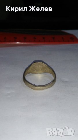 Старинен пръстен сачан над стогодишен с БУКВА А  - 59911, снимка 4 - Антикварни и старинни предмети - 29012334